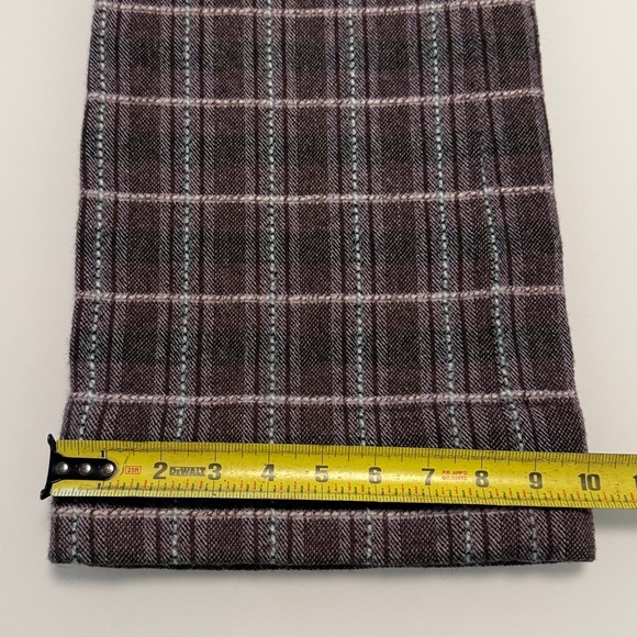 Free People Women’s Mauve Wool Blend Plaid Trousers Size 0 - Picture 13 of 13